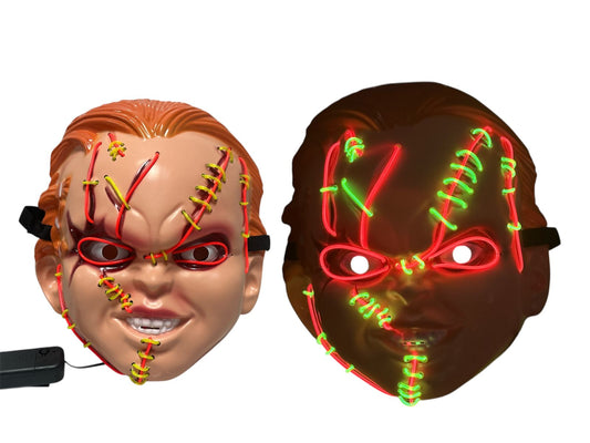 MASCARA DE CHUCKY CON LUZ LED