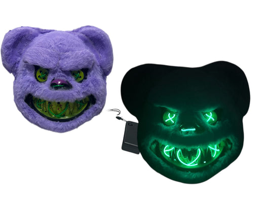 MASCARA DE OSO CON LUZ LED